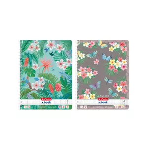 Спиральный блокнот Herlitz A4 Ladylike 80 листов в клетку