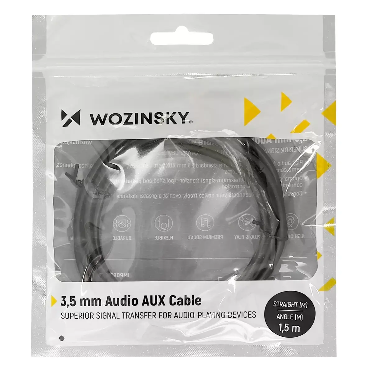 Wozinsky AUX kabelis leņķveida 3,5 mm 2 m Photo 5