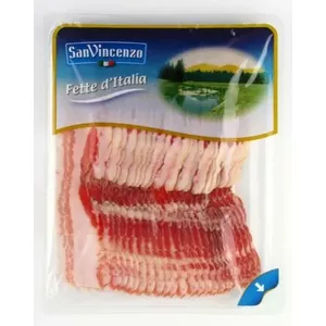 Sliced Pancetta San Vincenzo 200 g — cured Italian pork belly slices