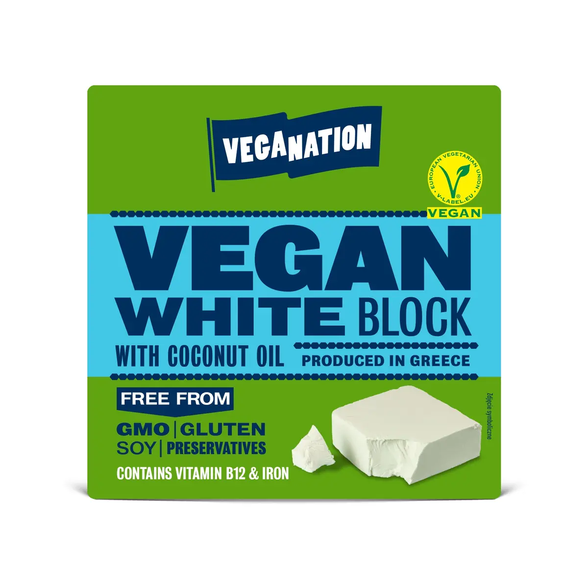 Vegānisks produkts uz kokosriekstu bāzes salātiem