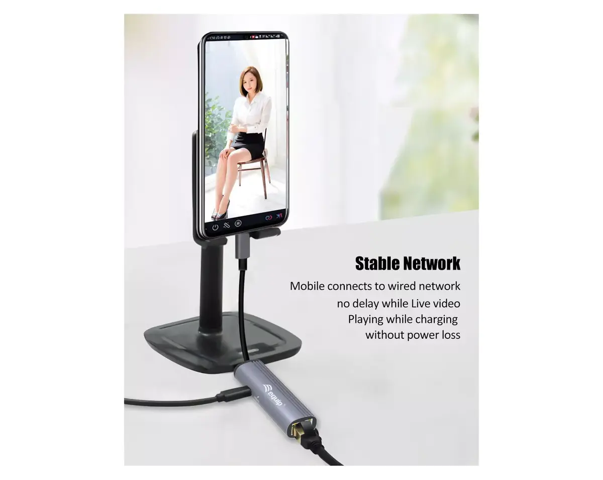 Адаптер Equip USB-C на RJ45 Gigabit Network + PD Photo 7