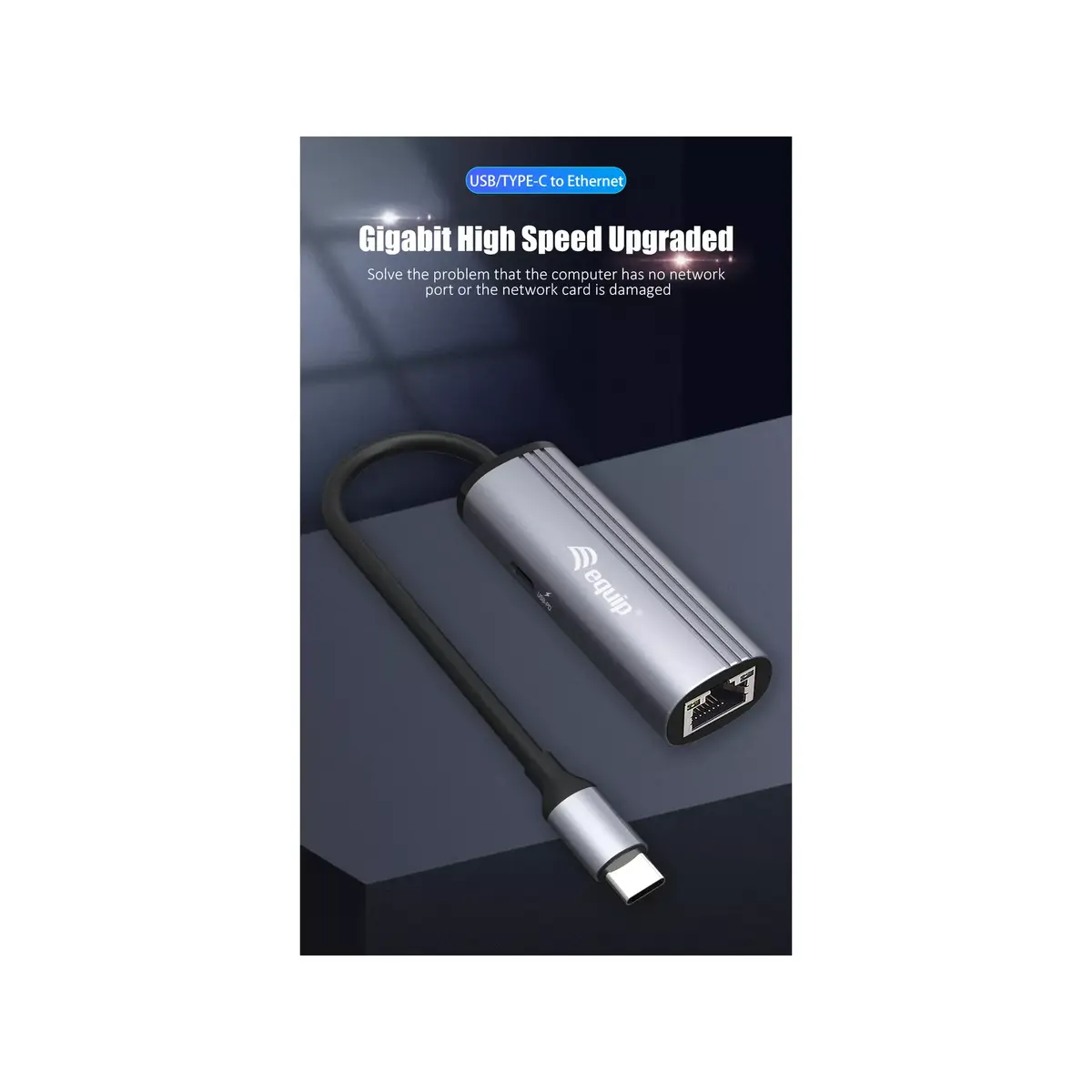 Адаптер Equip USB-C на RJ45 Gigabit Network + PD Photo 8