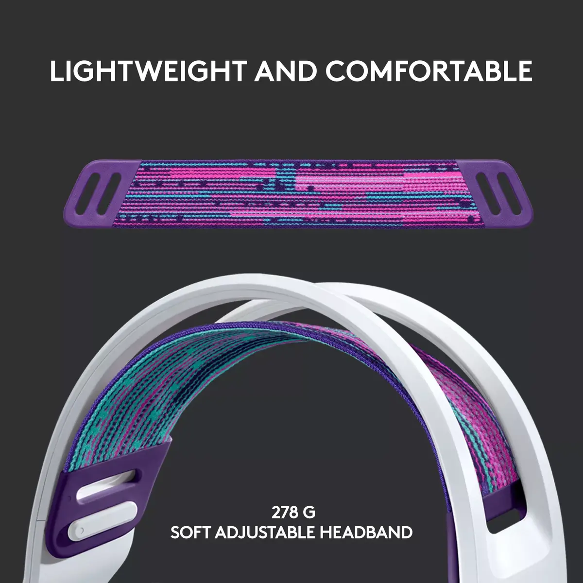 Bezvadu RGB spēļu austiņas Logitech G G733 LIGHTSPEED Photo 7