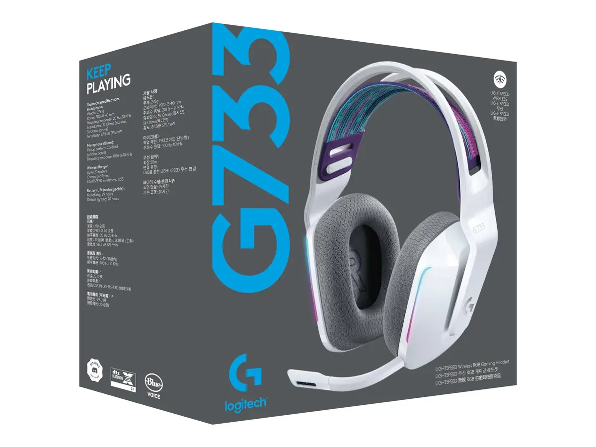 Bezvadu RGB spēļu austiņas Logitech G G733 LIGHTSPEED Photo 28