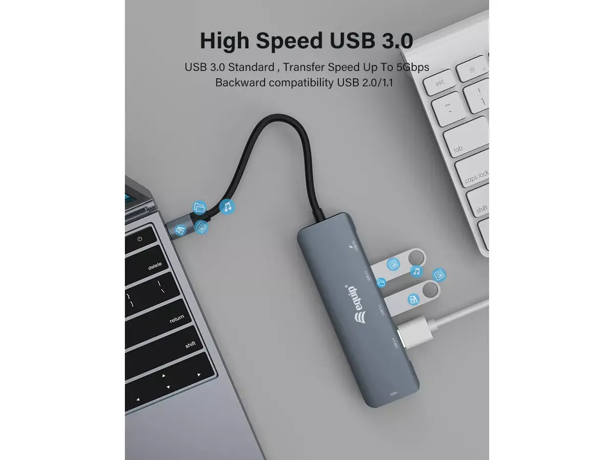 Equip USB-C 5 in 1 Multifunkcionālais adapteris Photo 10