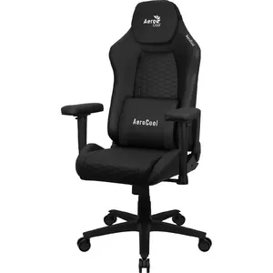 Aerocool CROWNBK Black, Ergonomic Gaming Chair, Adjustable Cushions, Premium Leatherette
