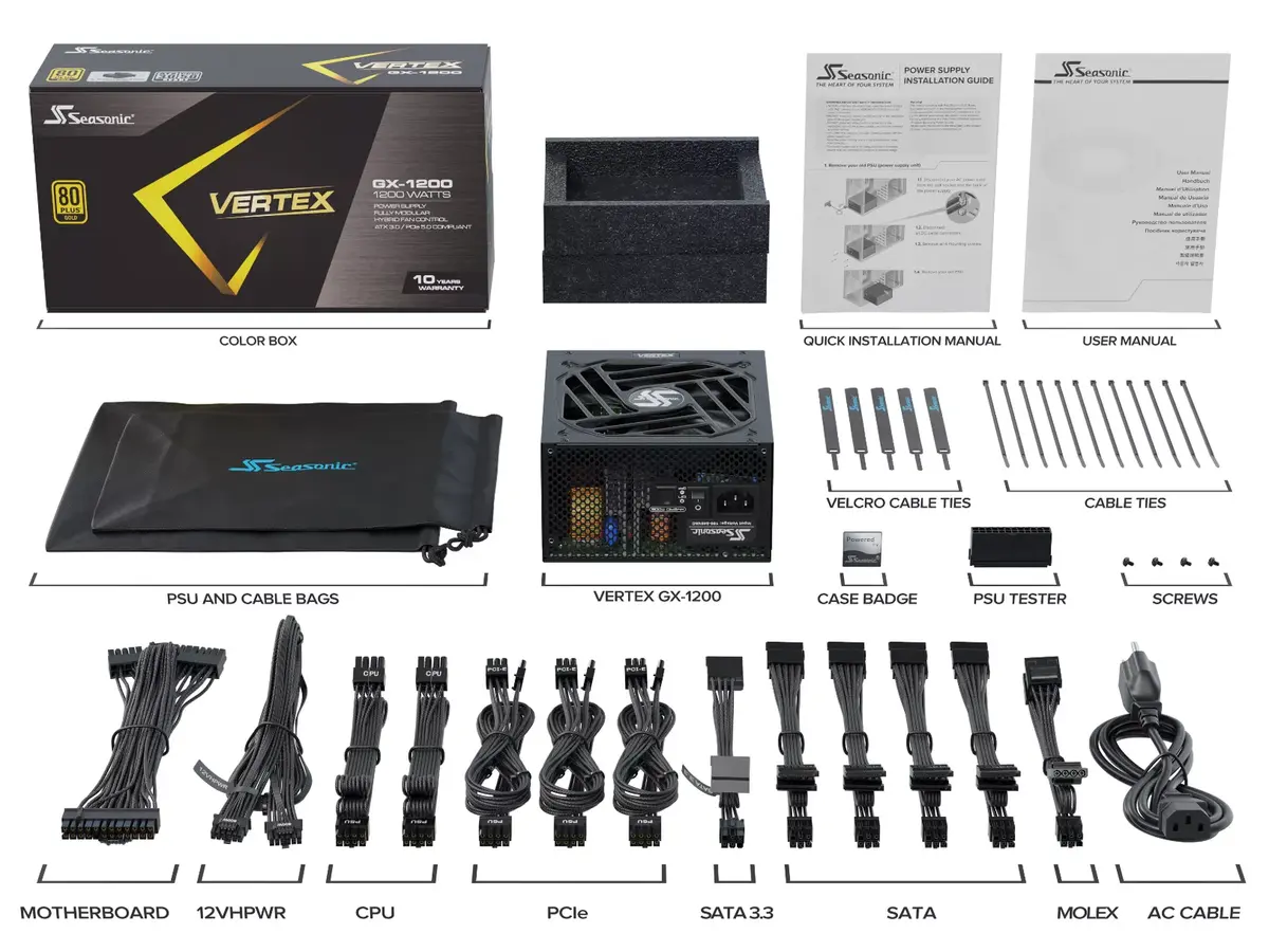 Блок питания Seasonic VERTEX GX-1200 Photo 7