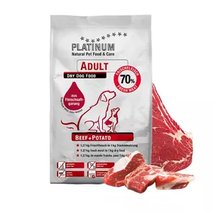Сухой корм для собак Platinum Beef Potato 15 кг — взрослые собаки, беззерновой, 24% белка, 16% жира