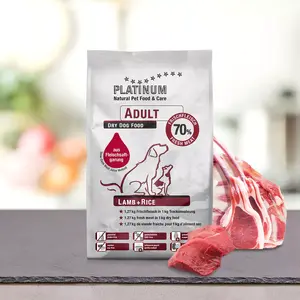 Сухой корм для собак Platinum Adult Lamb + Rice 1.5 кг — Полнорационный для взрослых, 24% белка, 12.5% жира, без глютена и сои