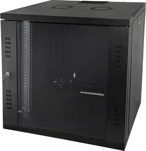 19" Wall-Mount Network Cabinet Q-LANTEC SW-15U-600-450-N-DSJ-OP-RP-F-C 15U, 600x450 mm, double glass door