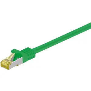 Сетевой патч-корд GOOBAY RJ45 CAT 6A S/FTP (PiMF) 500 MHz с кабелем CAT7, зелёный, 15 м