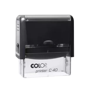 Штамп COLOP Printer C40 самонаполняющийся, чёрный корпус с чёрной штемпельной подушкой