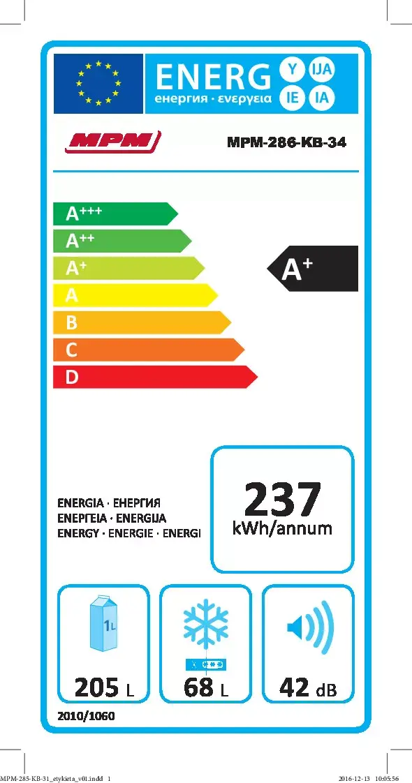 Ledusskapis-Morozinājs MPM 286-KB-34 Photo 2