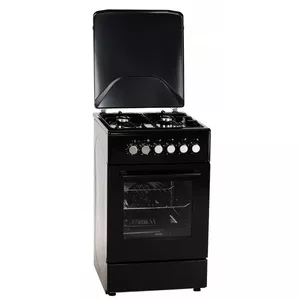 Gas-electric cooker MPM MPM-64-KGE-13B — 4-zone gas hob, energy class A, black
