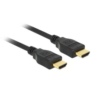 HDMI kabelis DeLOCK 84713 1m Tips A Vīriešu uz Vīrieti Melns