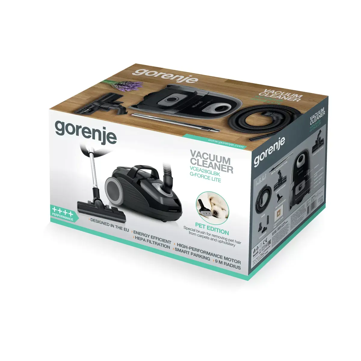 Цилиндрический пылесос Gorenje VCEA28GLBK Photo 3