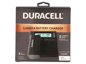 Duracell DRS6121 LED Dual DSLR Battery Charger for Sony NP-F550 NP-F750 NP-F970 8.4 V