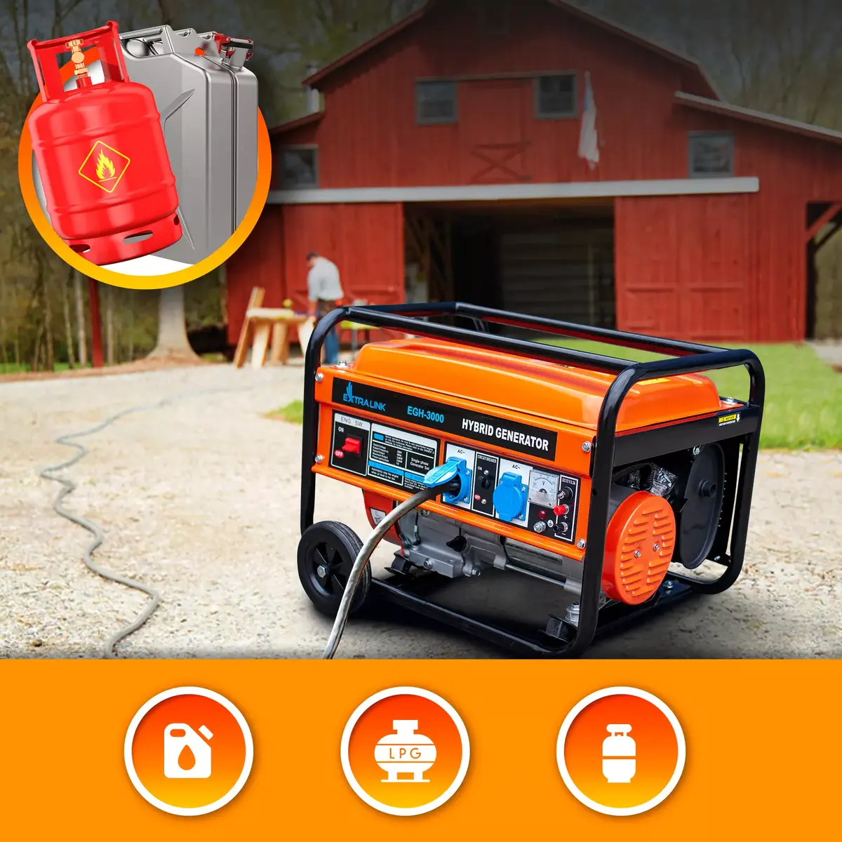 Power generator Extralink EGH-3000 hybrid Photo 11
