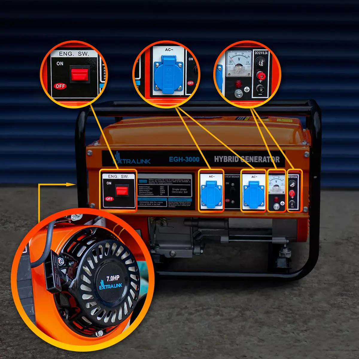 Power generator Extralink EGH-3000 hybrid Photo 12