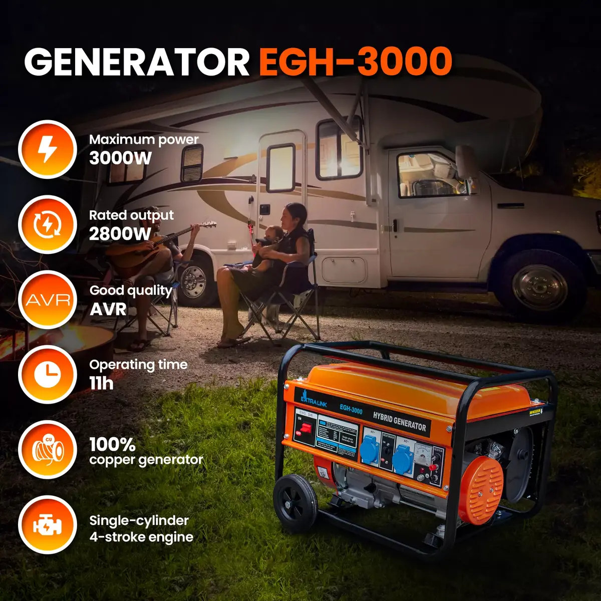 Power generator Extralink EGH-3000 hybrid Photo 15