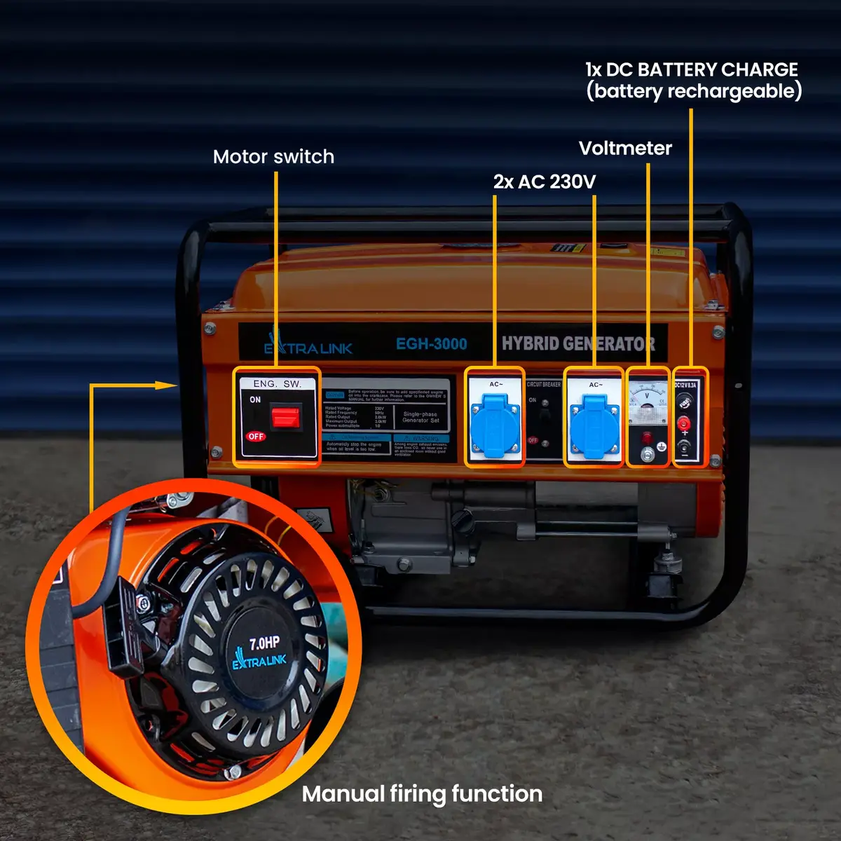 Power generator Extralink EGH-3000 hybrid Photo 20