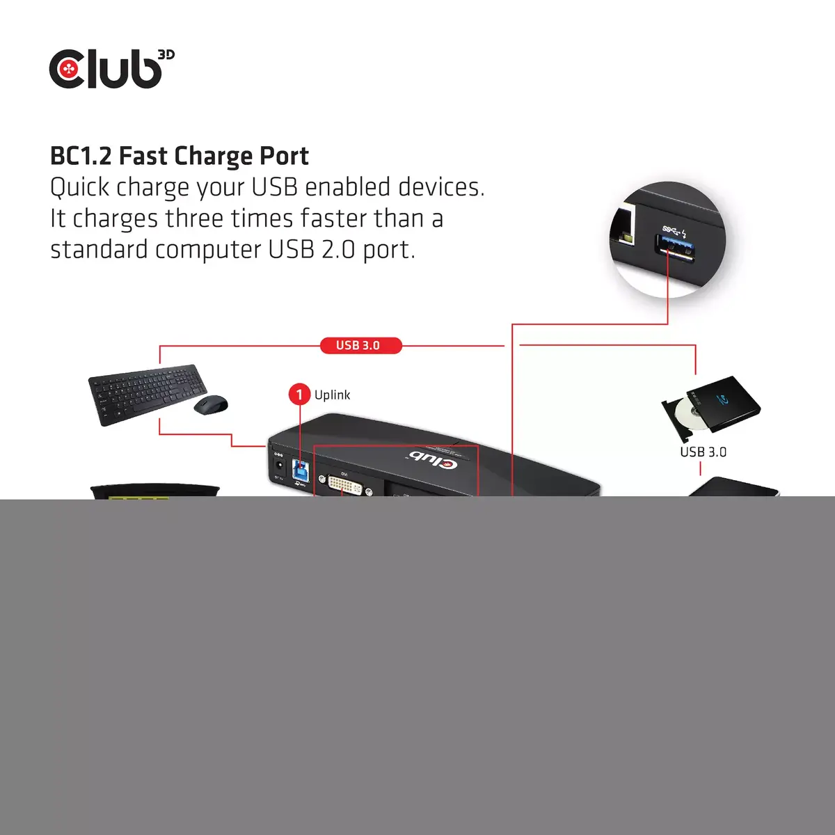 Docking Station Club 3D CSV-3103D Photo 3
