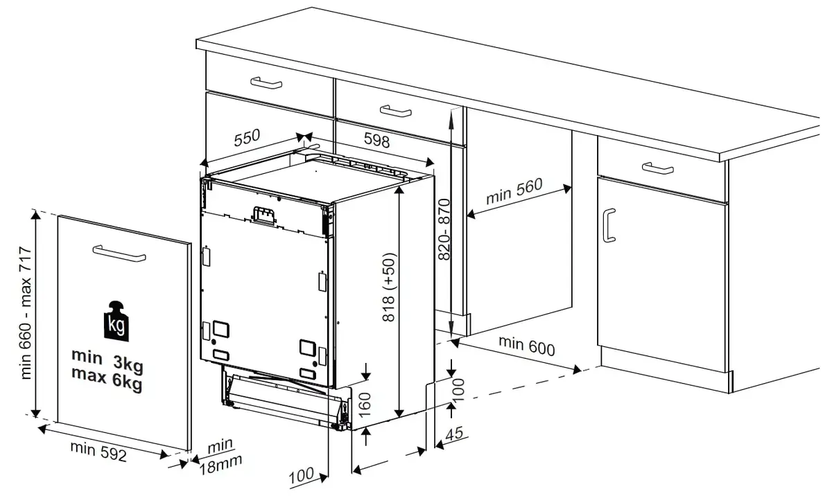 Beko BDIN38521Q Fully built-in Dishwasher Photo 3