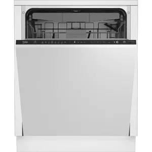 Built-in dishwasher BEKO BDIN3864 — 16 place settings, 44 dB, 8 programs, stainless steel base