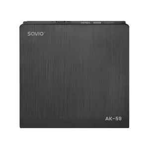 Savio AK-59 External slim CD/DVD Recorder R/RW - USB-C/USB-A black optiskā iekārta (CD, DVD-RW, Blu-Ray) DVD±RW Melns