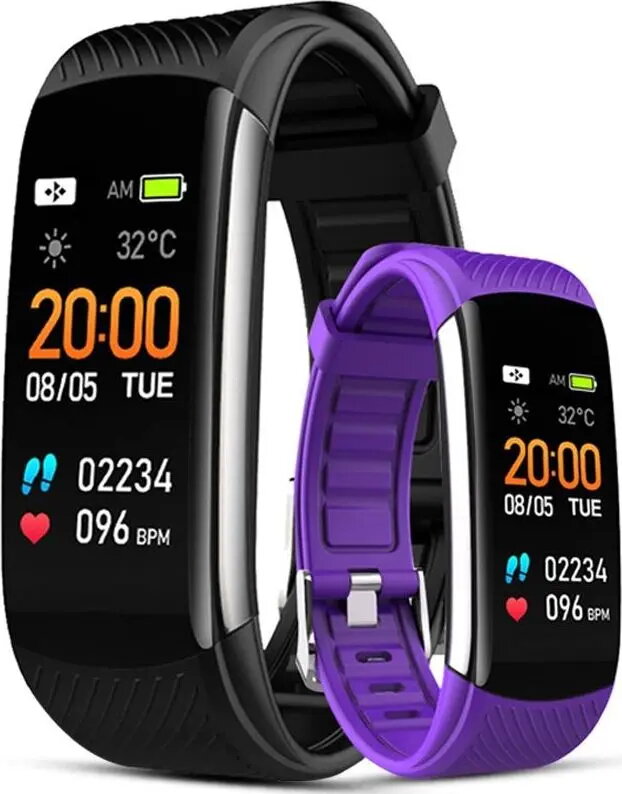 Smartband Giewont GW200-3 viedpulkstenis, melns korpuss