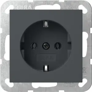 Socket outlet Schuko GIRA System 55 16 A 250 V Anthracite, depth 29 mm
