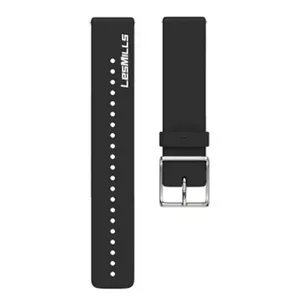 POLAR WRIST BAND 20MM SIL BLK M/L LM