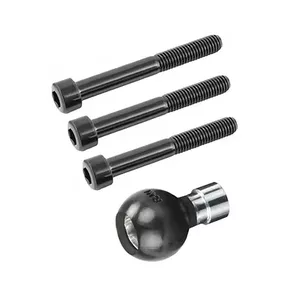 Handlebar clamp base RAM Mounts RAM-B-367U for motorcycle, aluminium with 2.54 cm ball, M8 bolts, black