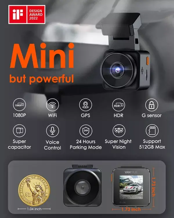 Dash cam VANTRUE E1 Lite Full HD 1920×1080 Photo 2