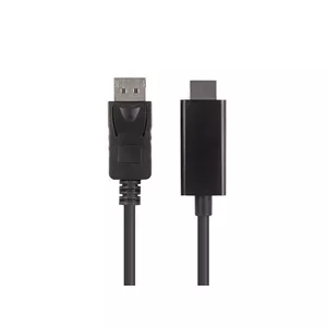 DisplayPort to HDMI cable adapter LANBERG CA-DPHD-11CC-0030-BK — DisplayPort 1.1 male to HDMI male, 3 m, 1080p, 60 Hz, 4.95 Gbit/s, black