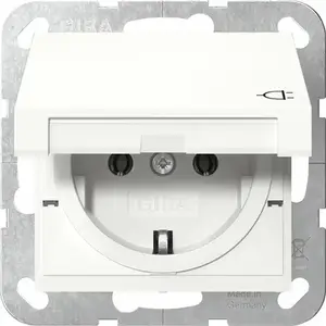 Power socket Schuko GIRA System 55, white, depth 29 mm