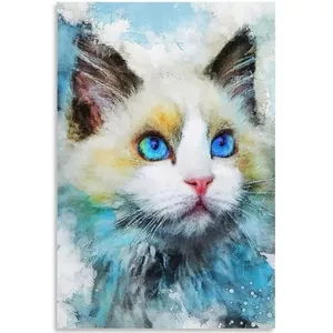 Diamond mosaic Norimpex - Blue-eyed cat craft kit (Diamond Painting) NO-1007440