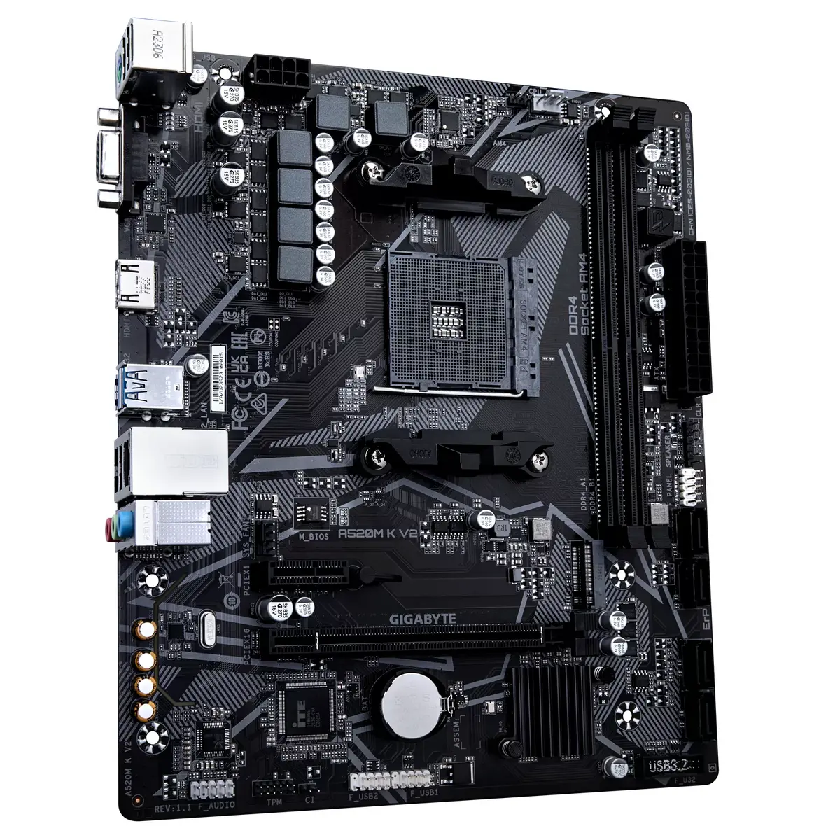 GIGABYTE A520M K V2 Micro ATX mātesplate Photo 3