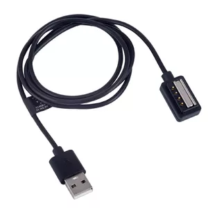 Charger Akyga AK-SW-33 — indoor USB charger for smartwatches, 5 V input, 1 m cable, black
