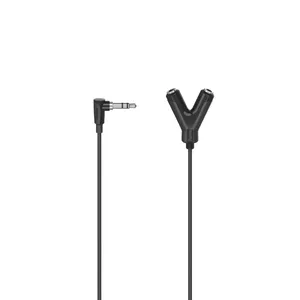 Audio Cable Hama 00205190 0.2m 3.5mm Male to 2 x 3.5mm Female Black