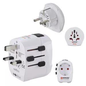Universāls USB strāvas adapteris balts Hama World Travel Pro Light 2.4 A