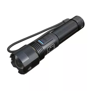 Extralink Thor EFL-1126 Hand Flashlight, 1000 lm, SMD LED, USB Rechargeable, Black