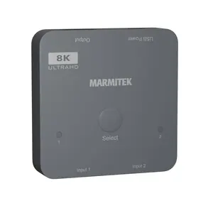 HDMI slēdzis Marmitek Connect 720 8K 60Hz 4K 120Hz HDMI 2.1 2 ieejas 1 izeja Pelēks