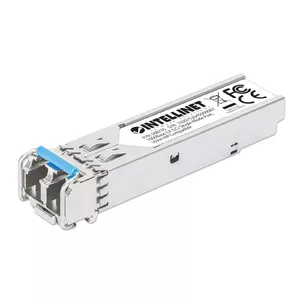 Модуль оптического трансивера Intellinet Gigabit Fiber SFP 1000Base-LX LC однорежимный 10 км HPE-совместимый серебристый
