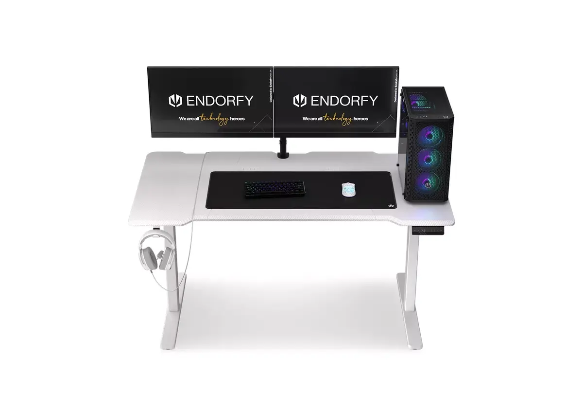 Прямой стол ENDORFY Atlas L Electric White Photo 8