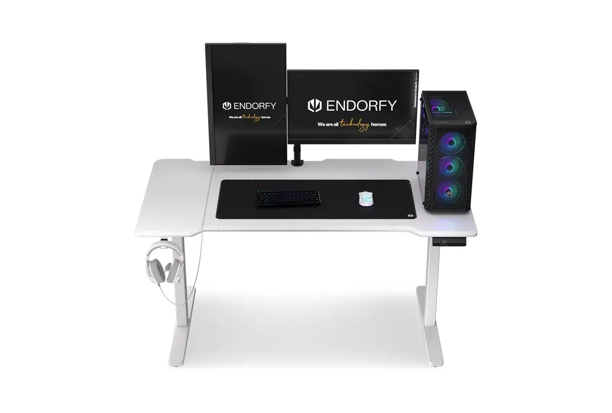Прямой стол ENDORFY Atlas L Electric White Photo 9