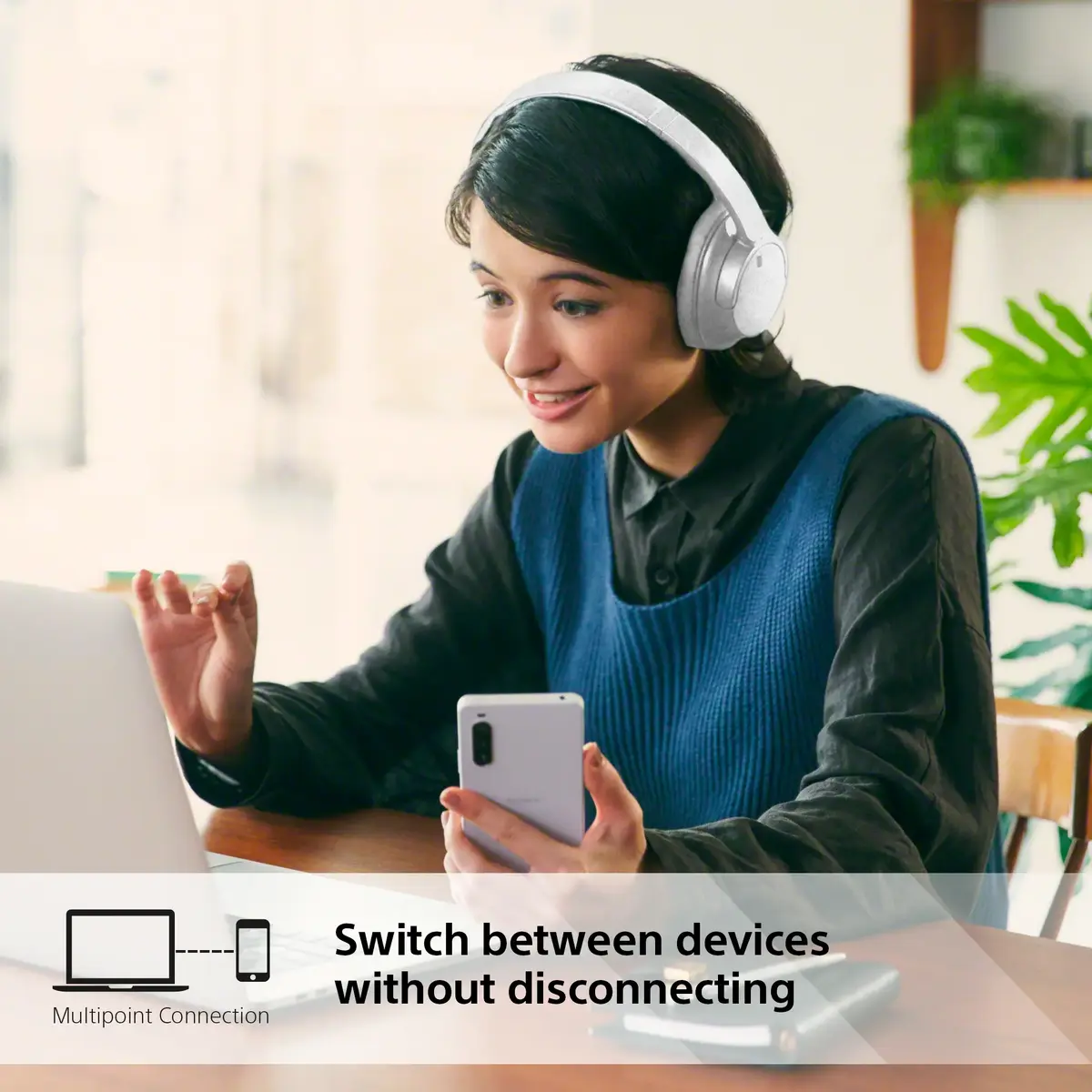 Sony WH-CH720N Беспроводная гарнитура - Белая Photo 10