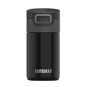 Termokrūze Kambukka Etna 300 ml Pitch Black — izolēta ceļojumu krūze, nerūsējošais tērauds, necaurlaidīga, 300 ml