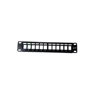 Patch panel Lexi-NET PATCHP12PNEOU/F 12-port, 10" rack, black