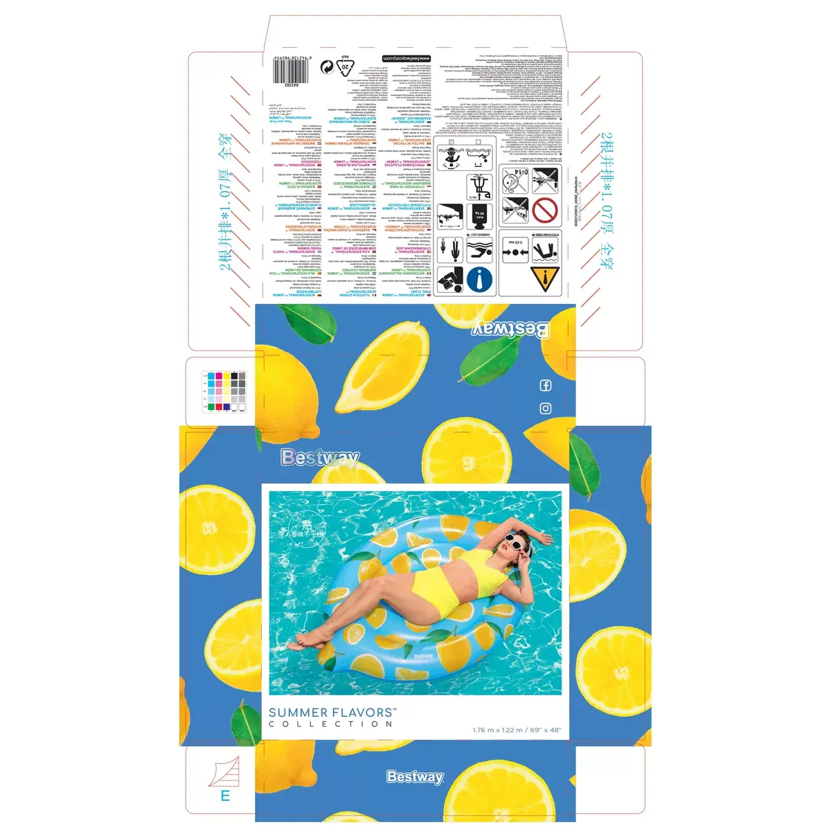 Peldmatracis Bestway Scentsational Lemon Pool Float Photo 30